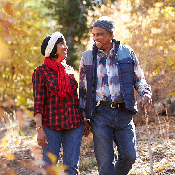 senior couples hiking through woods annuity basics annuities faragi group delaware